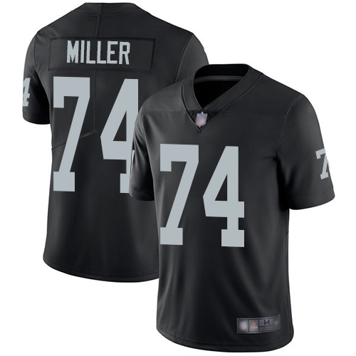 Men Oakland Raiders Limited Black Kolton Miller Home Jersey NFL Football #74 Vapor Untouchable Jersey